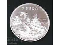 Нидерландия. 2 евро 1997 г. Вътрешно корабоплаване. UNC.