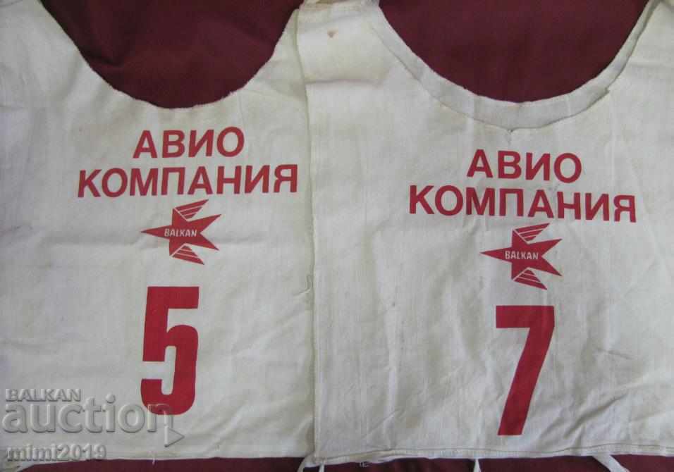 50s Balkan Airlines Signal Vests 4 pcs. - 6 50s Balkan Airlines Signal Vests 4 pcs. - 6