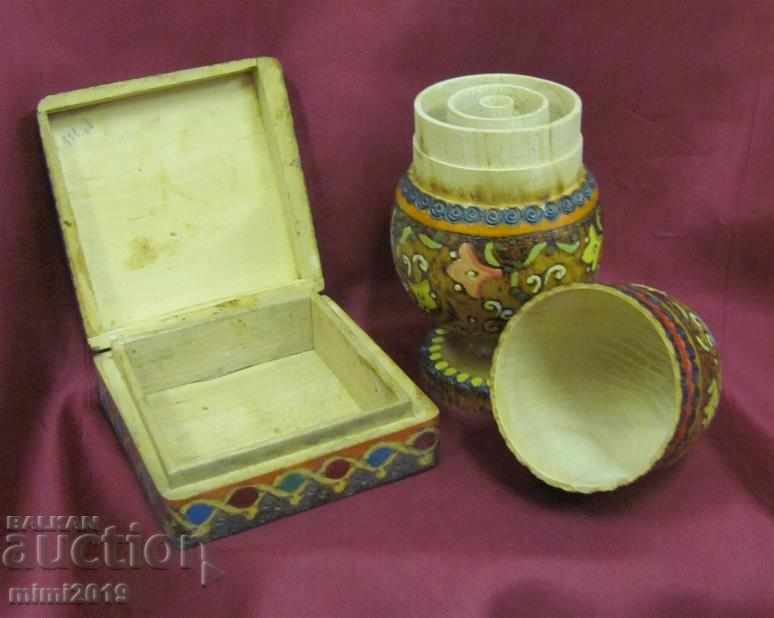 19th century 2 pcs. Wooden Cigarette Box with price 35.00 BGN | € 17.90 19th century 2 pcs. Wooden Cigarette Box with price 35.00 BGN | € 17.90