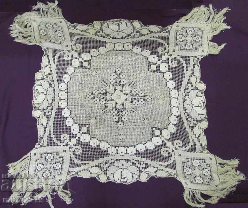 19 век Ръчно Плетена Покривка за Маса