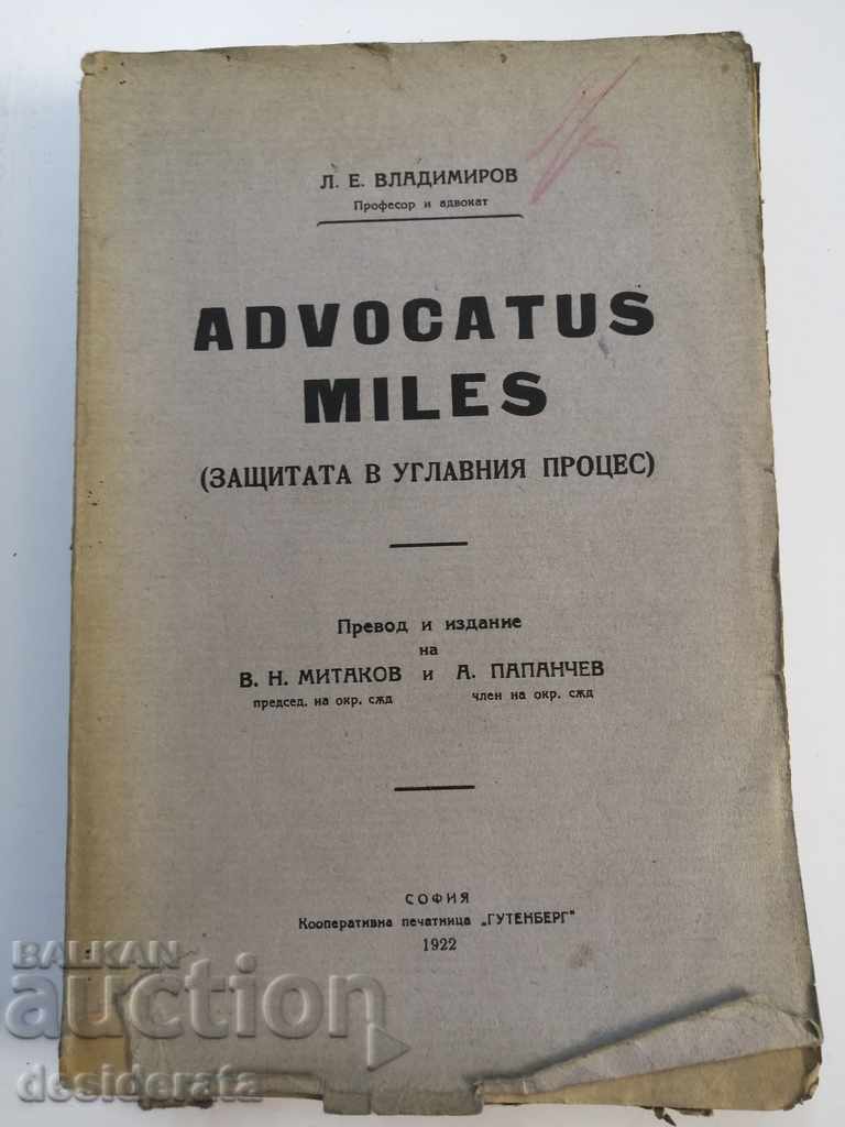 LE Vladimirov - μίλια Advocatus, 1922
