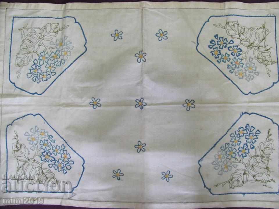 19th Century Hand Embroidery Wall Carpet, Tablecloth - 7 19th Century Hand Embroidery Wall Carpet, Tablecloth - 7