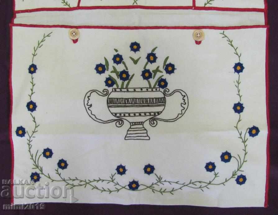 20's Hand Embroidery Wall Organizer - 5 20's Hand Embroidery Wall Organizer - 5