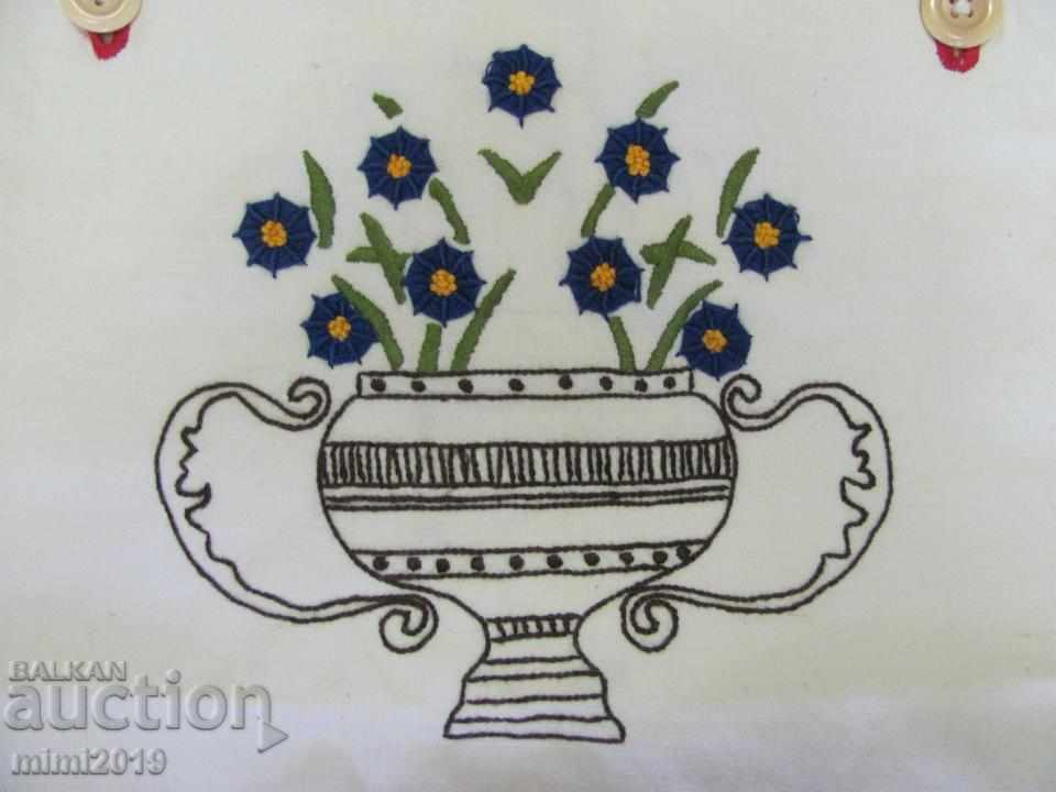 20's Hand Embroidery Wall Organizer - 6 20's Hand Embroidery Wall Organizer - 6