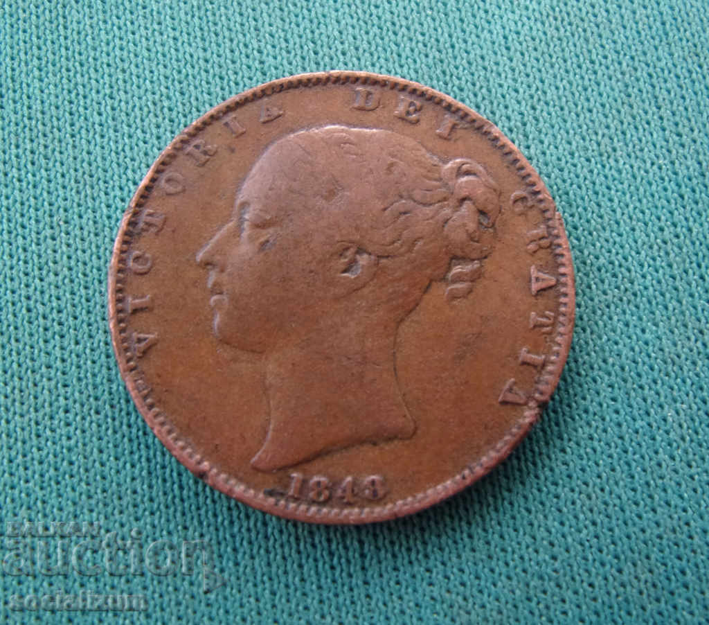 Anglia ¼ Penny 1848 cu preț € 10.23 | 20.01 BGN