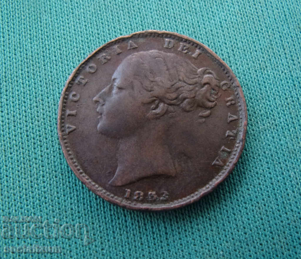 Anglia ¼ Penny 1853 cu preț € 10.23 | 20.01 BGN