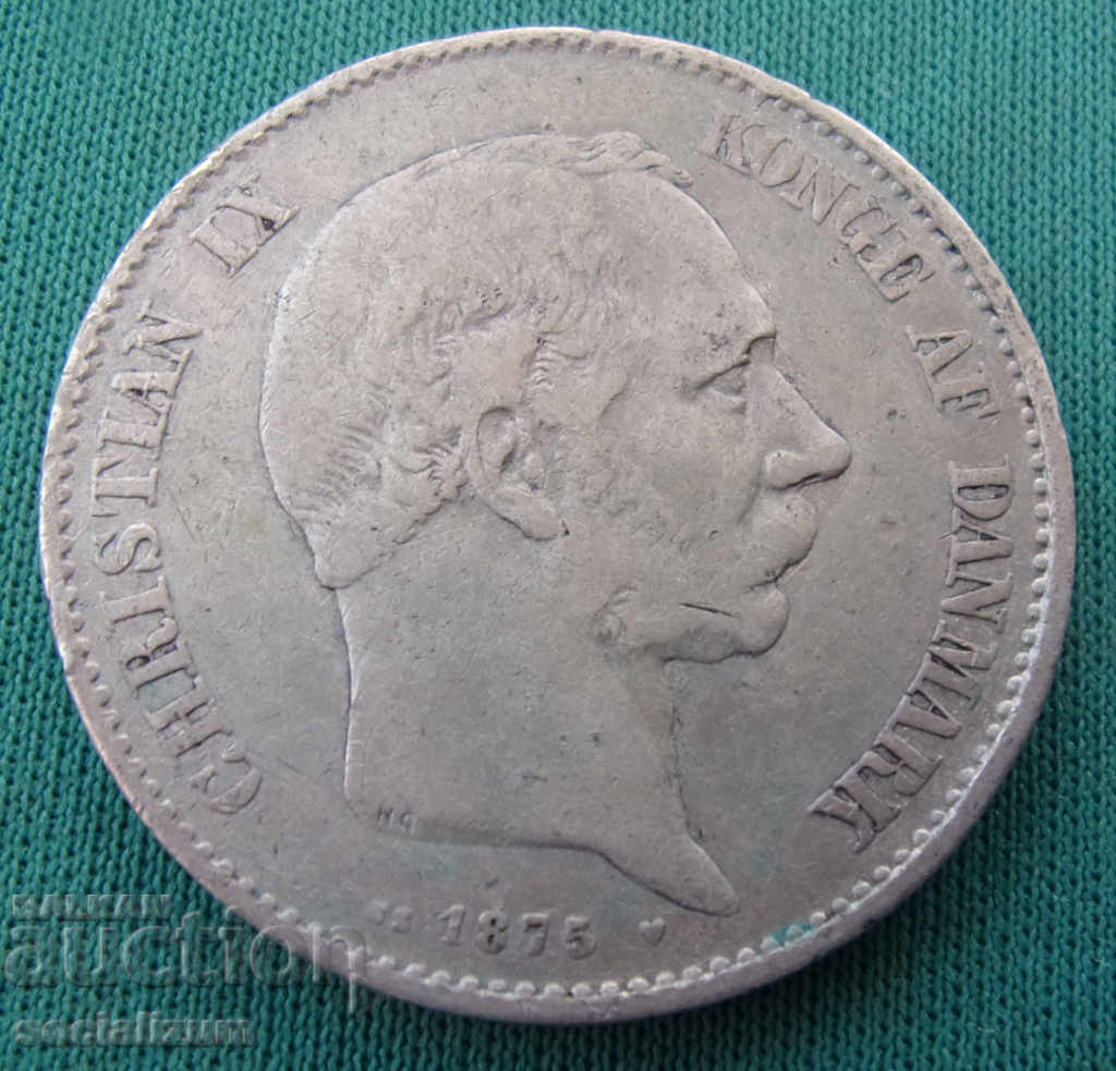 Дания 2 Крони 1875 HC//CS Rare с цена € 28.12 | 55.00 лв.