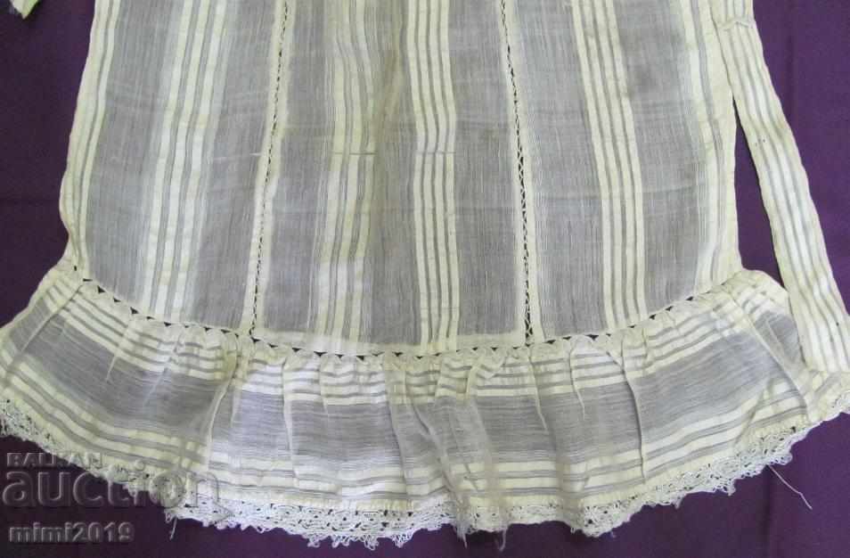 Аукцион 19 век Женска Престилка и Кърпа Памучен Кенар Аукцион 19 век Женска Престилка и Кърпа Памучен Кенар