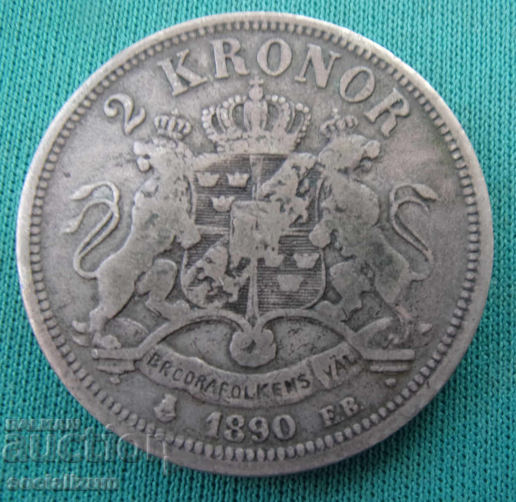 Σουηδία 2 Crowns 1890 EB Very Rare