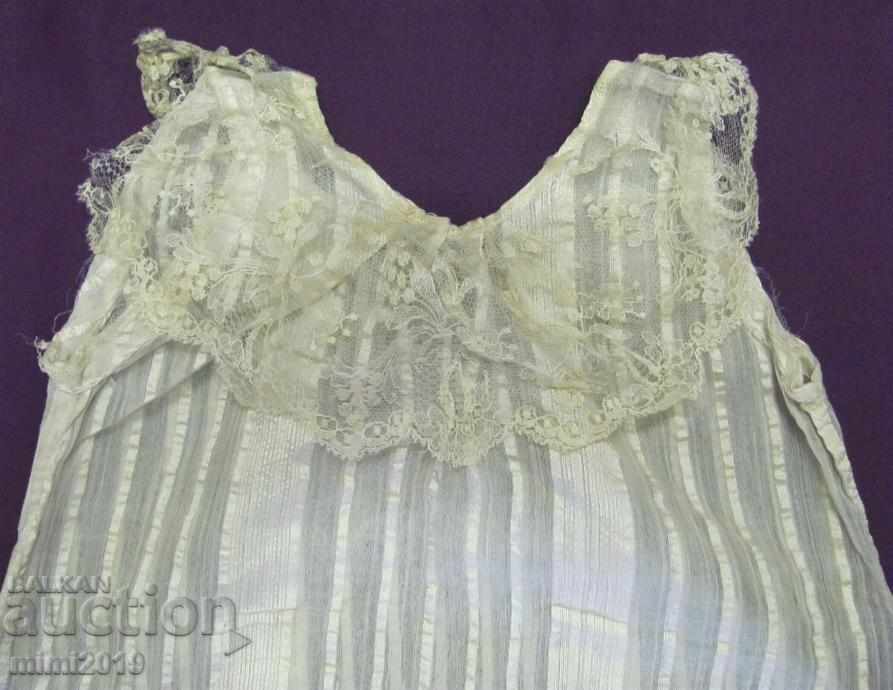 19th century Children's Nightgown Silk Kenar - 5 19th century Children's Nightgown Silk Kenar - 5