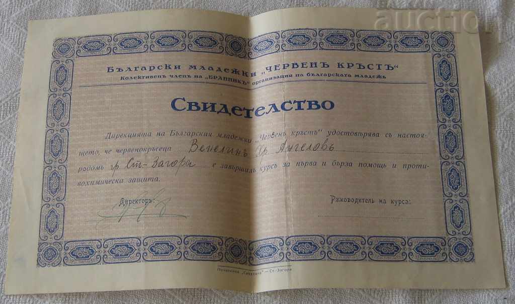 YOUTH BRC COMPLETED COURSE 1942 YOUTH BRC COMPLETED COURSE 1942