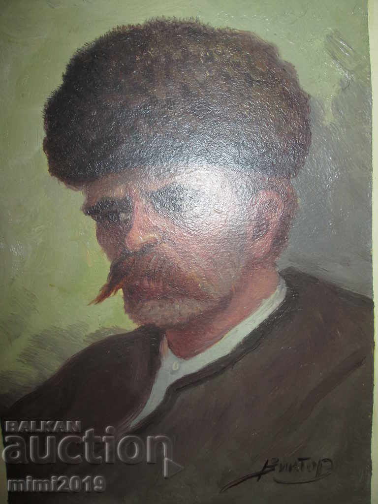 Old painting - portrait - oil, cardboard, master, signature - 6 Old painting - portrait - oil, cardboard, master, signature - 6