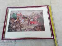 Стара картина принт Победата при Клокотница 1960 г