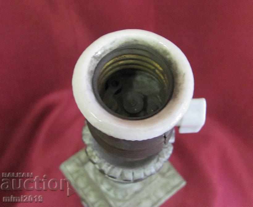 Μεταλλικό κηροπήγιο του 19ου αιώνα με κλειδί πορσελάνης και σχήμα - 5 Μεταλλικό κηροπήγιο του 19ου αιώνα με κλειδί πορσελάνης και σχήμα - 5