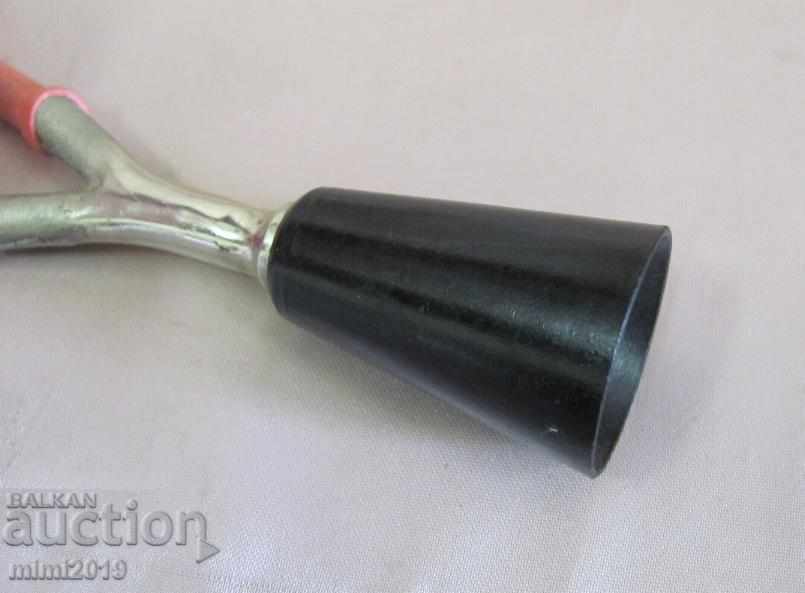 Stetoscop binaoral din secolul al XIX-lea cu clopot din bakelită - 5