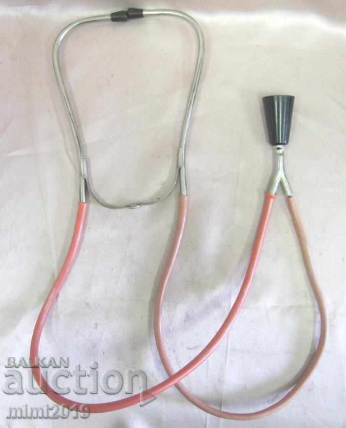 Stetoscop binaoral din secolul al XIX-lea cu clopot din bakelită - 6
