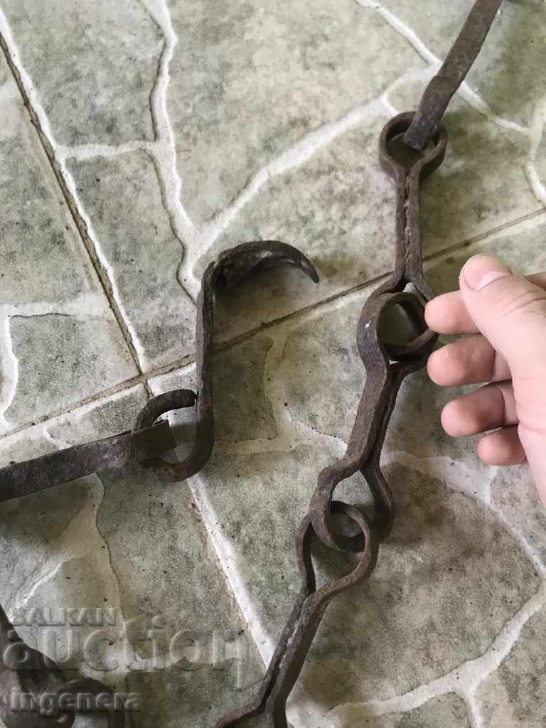 FORGED IRON FIREPLACE CHAIN