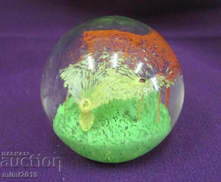 Auction  Screw 2pcs. Crystal Weights for Paperweight Bureau