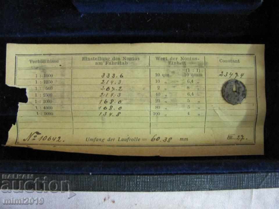 Auction 1927 Very Old Planimeter Germany Auction 1927 Very Old Planimeter Germany