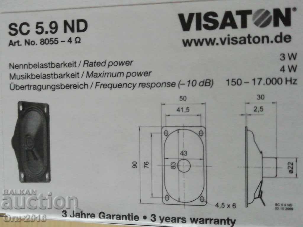 Visaton SC 5.9 ND TV / Speakers 3 W speaker with price 6.00 BGN | € 3.07 Visaton SC 5.9 ND TV / Speakers 3 W speaker with price 6.00 BGN | € 3.07