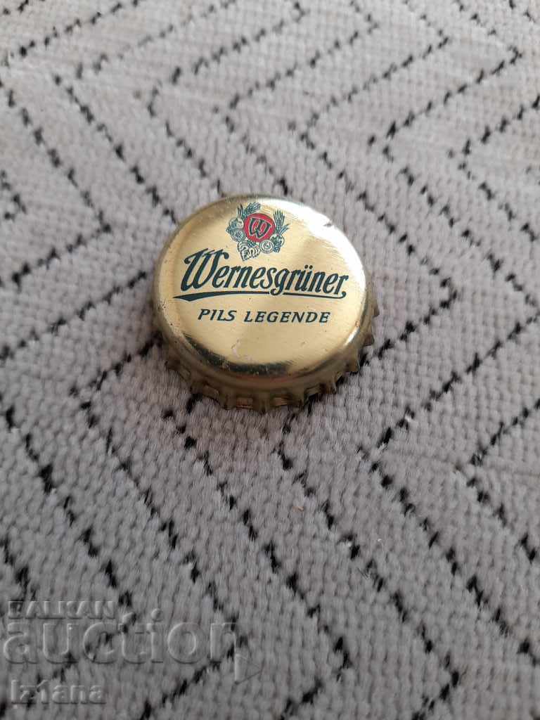 Beer bottle cap, Wernesgruner beer Beer bottle cap, Wernesgruner beer