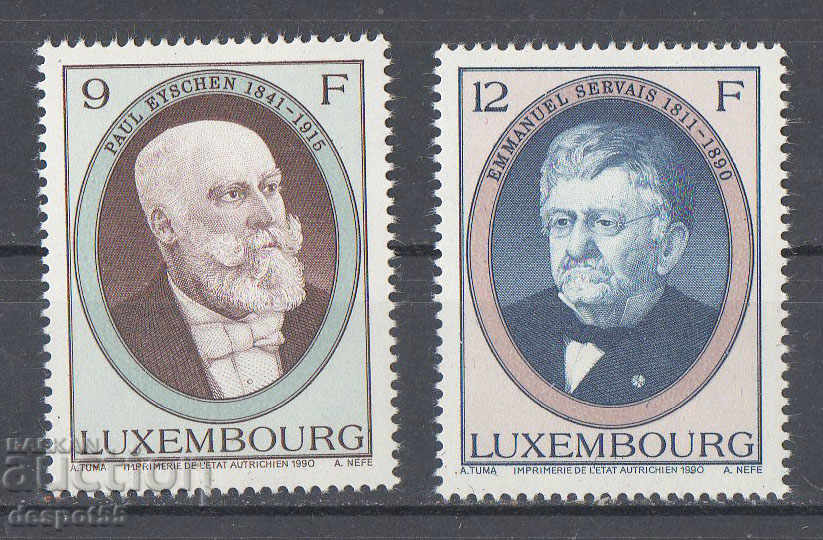 1990. Luxembourg. Statesmen.