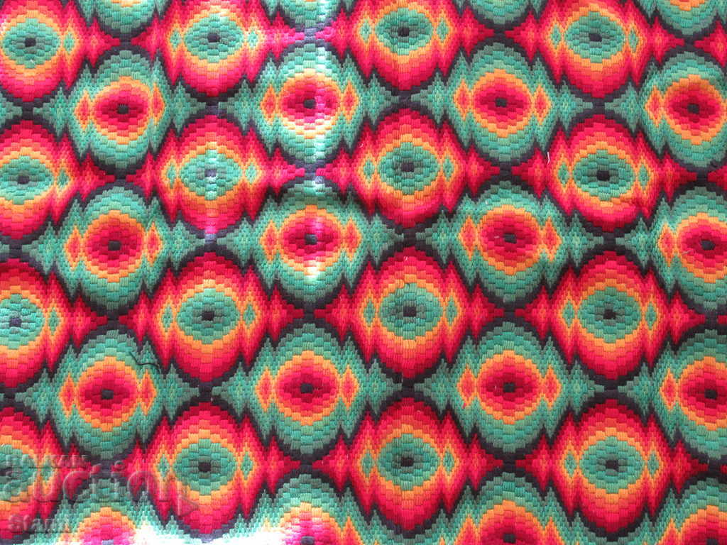 Handmade carpet with cotton threads from the 50s of the XX century with price 35.00 BGN | € 17.90 Handmade carpet with cotton threads from the 50s of the XX century with price 35.00 BGN | € 17.90