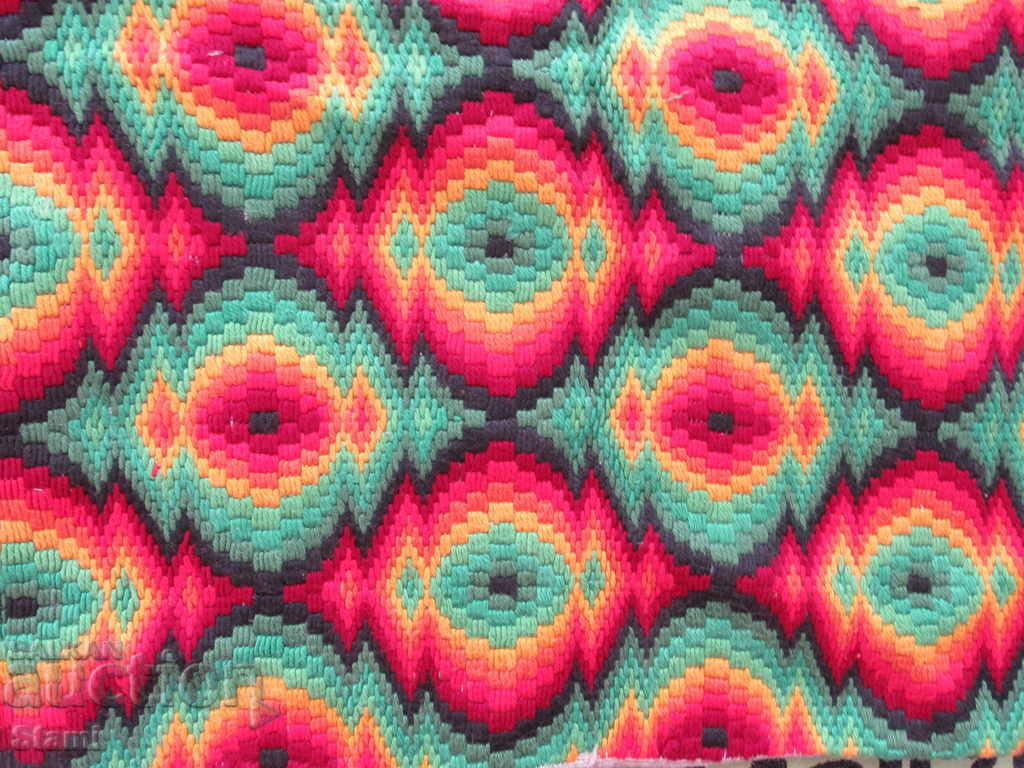 Handmade carpet with cotton threads from the 50s of the XX century - 7 Handmade carpet with cotton threads from the 50s of the XX century - 7