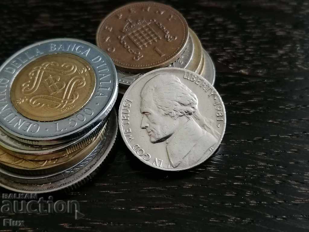 Coin - US - 5 cents 1981 with price 1.35 BGN | € 0.69 Coin - US - 5 cents 1981 with price 1.35 BGN | € 0.69