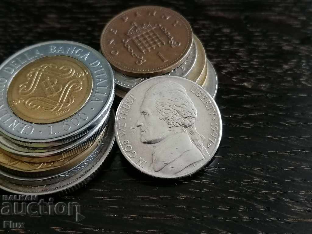 Coin - US - 5 cents 1997 with price 1.35 BGN | € 0.69