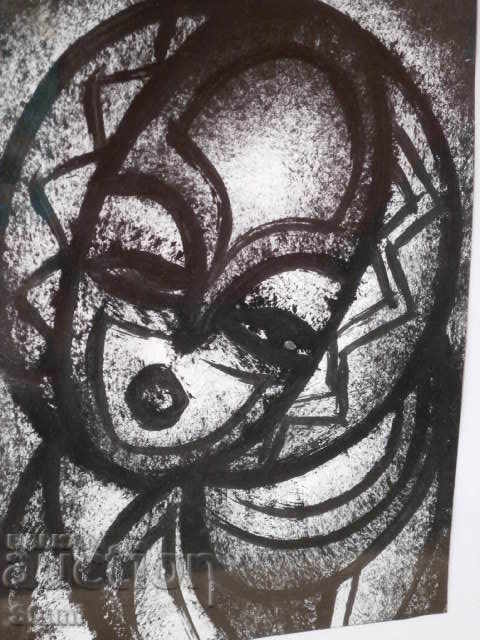 Portrait in black and white-oil painting from Africa-1 with price 41.00 BGN | € 20.96 Portrait in black and white-oil painting from Africa-1 with price 41.00 BGN | € 20.96