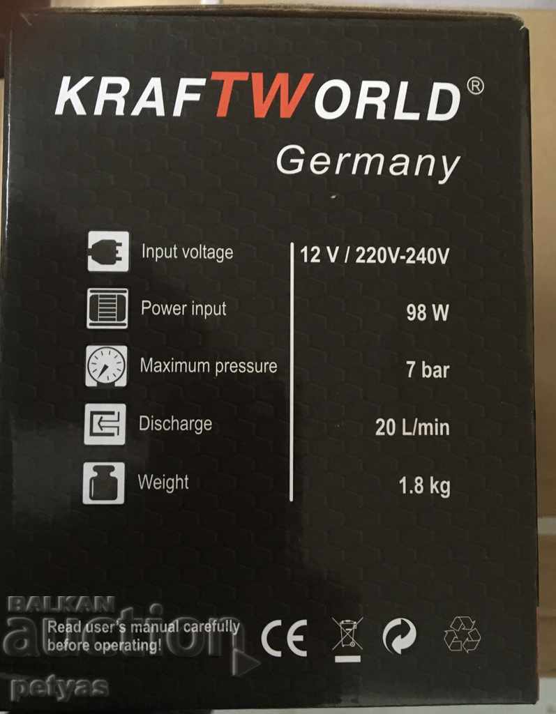 Auction  Compressor for inflating tires at 12v and 220 v