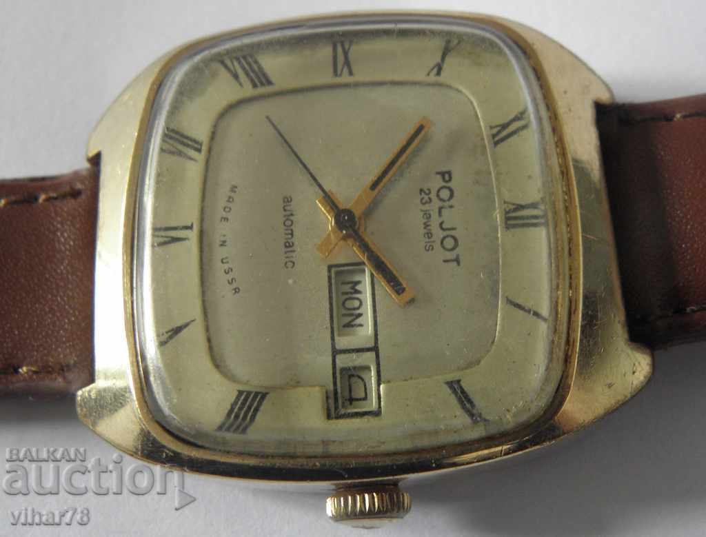 MEN'S GOLD-PLATED WATCH POLJOT AUTOMATIC with price € 69.99 | 136.89 BGN