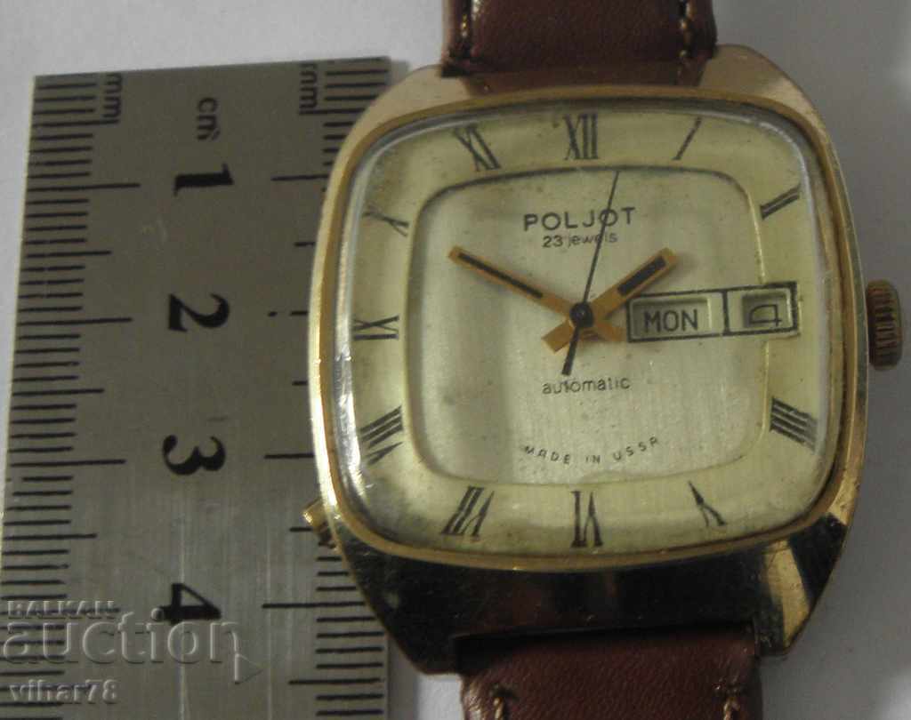 Delivery of MEN'S GOLD-PLATED WATCH POLJOT AUTOMATIC