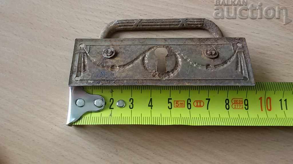 hardware handle from antique chest of drawers - 5