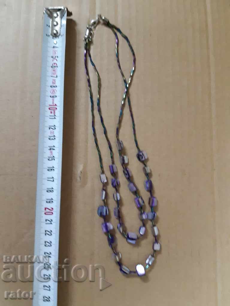 Колие , гердан , огърлица - стъкло , седеф