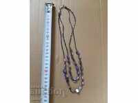 Colier, lănțișor, colier - sticlă, sidef