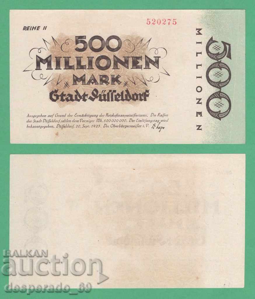 (¯` '• .¸GERMANIYA (Düsseldorf) 500 de milioane de mărci anul 1923. •' '°)