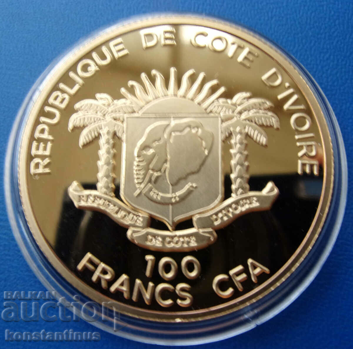 Ivory Coast 100 Francs 2012 - 2000 pcs. UNC PROOF Rare