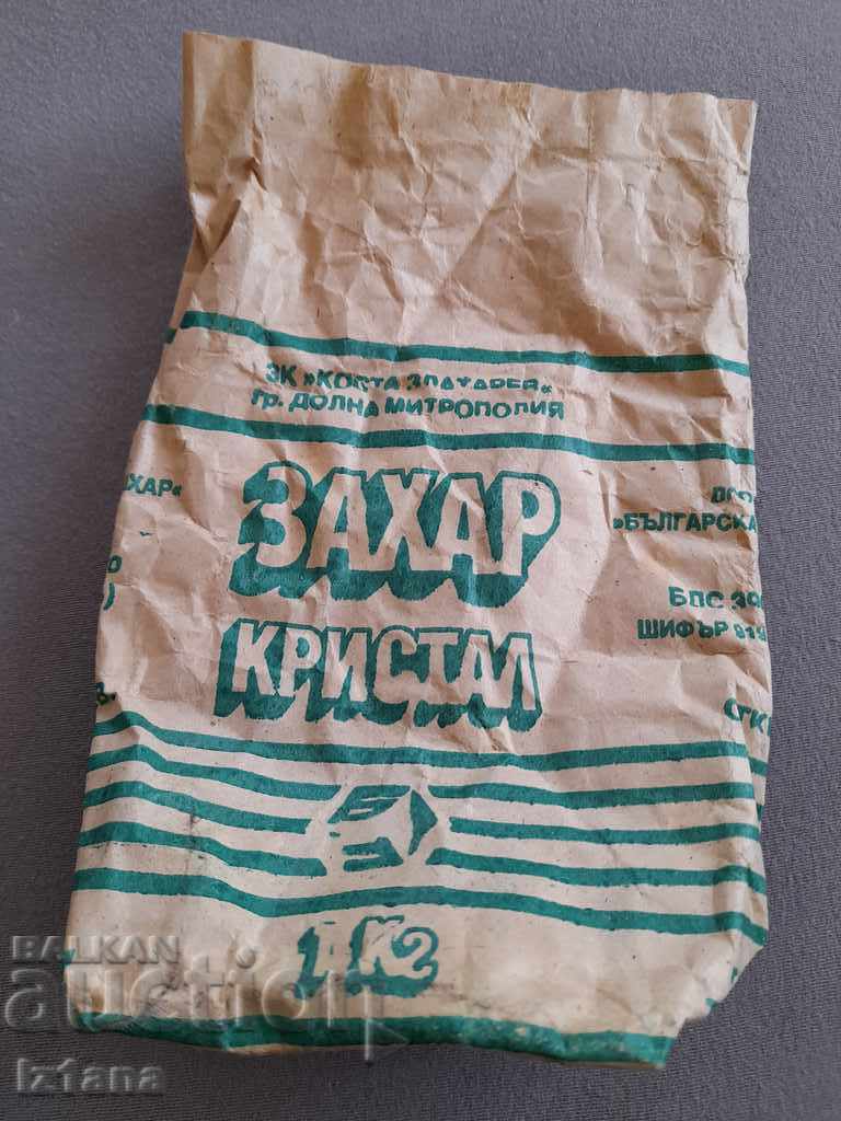 Old package of sugar