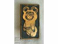 Badge teddy bear Misha mascot at the 1980 Moscow Olympics