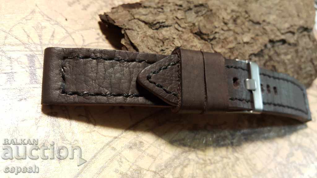 Delivery of Leather watch strap 22mm Genuine leather by hand 684 Delivery of Leather watch strap 22mm Genuine leather by hand 684