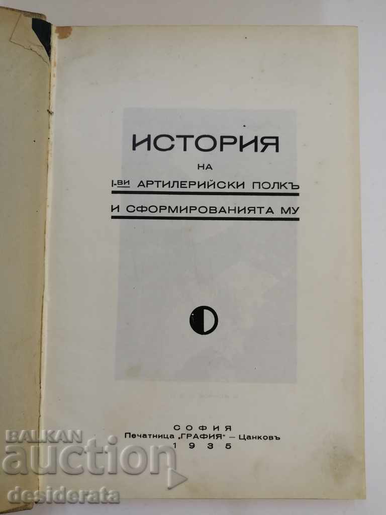 История на 1-ви артилерийски полкъ и сформированията му,1935