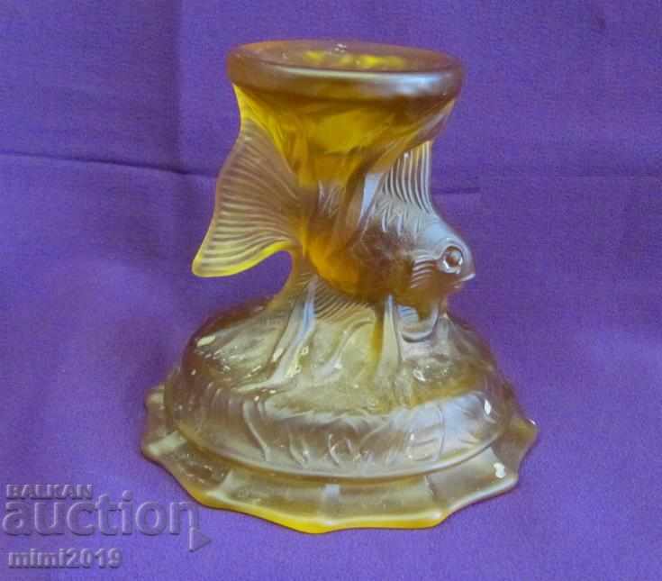 Art Nouveau Crystal Candlestick Fish with price 400.00 BGN | € 204.52 Art Nouveau Crystal Candlestick Fish with price 400.00 BGN | € 204.52