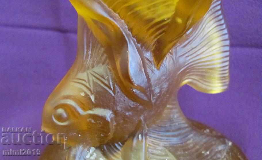 Art Nouveau Crystal Candlestick Fish - 5 Art Nouveau Crystal Candlestick Fish - 5
