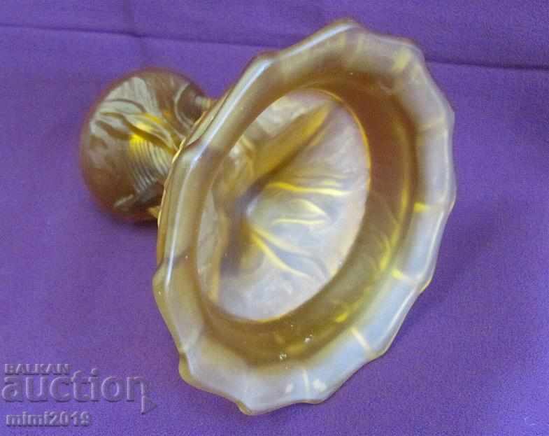 Art Nouveau Crystal Candlestick Fish - 6 Art Nouveau Crystal Candlestick Fish - 6