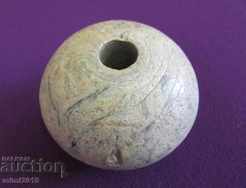 1860 Huge Bead Vulcanite rarely 6.5x5 cm. - 7 1860 Huge Bead Vulcanite rarely 6.5x5 cm. - 7