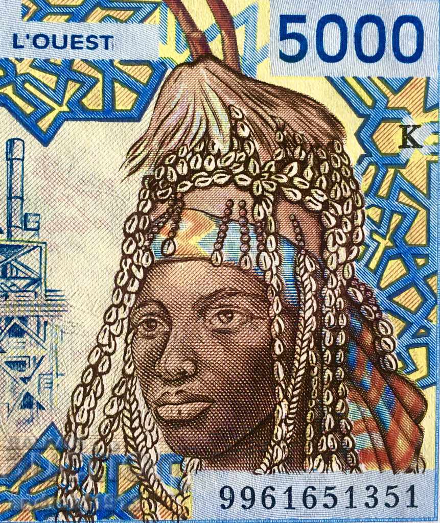 SENEGAL (Γαλλική Δυτική Αφρική) 5000 φράγκα 1999, P713K, UNC