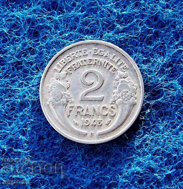 2 franci Franța 1948