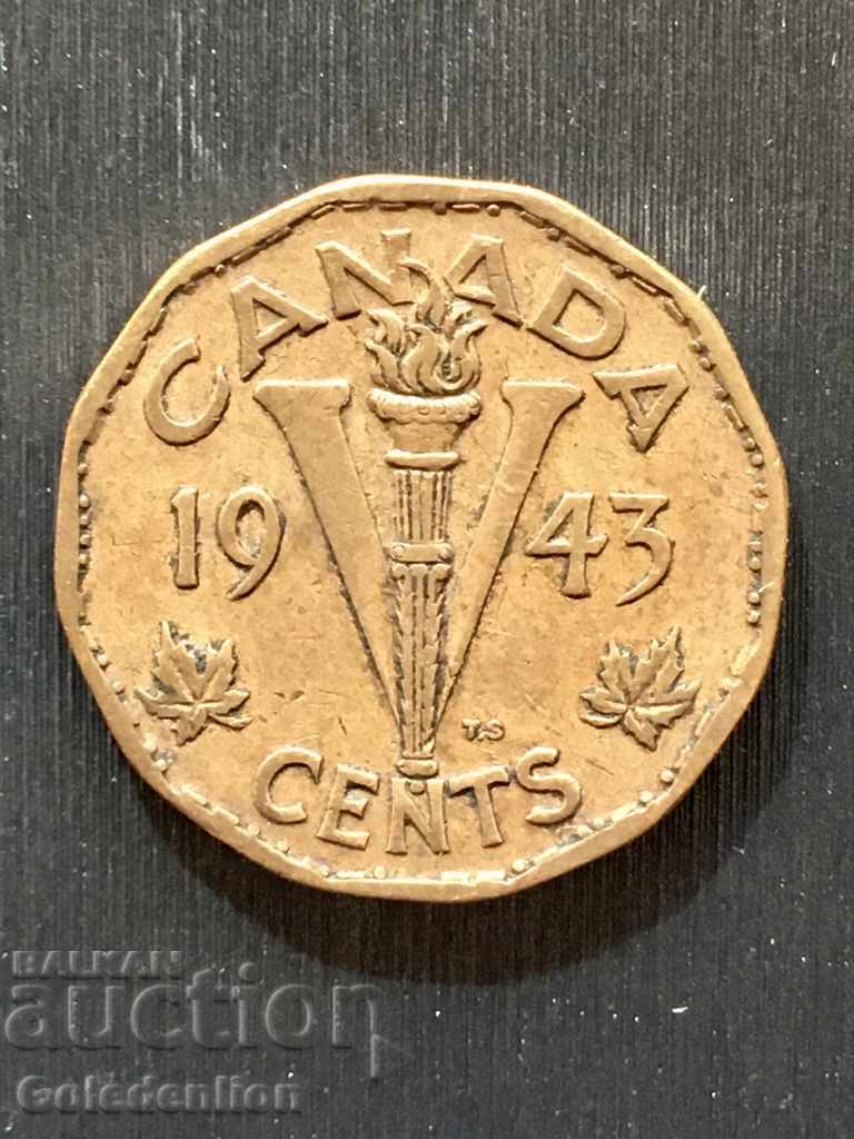 Canada- 5 cents 1943